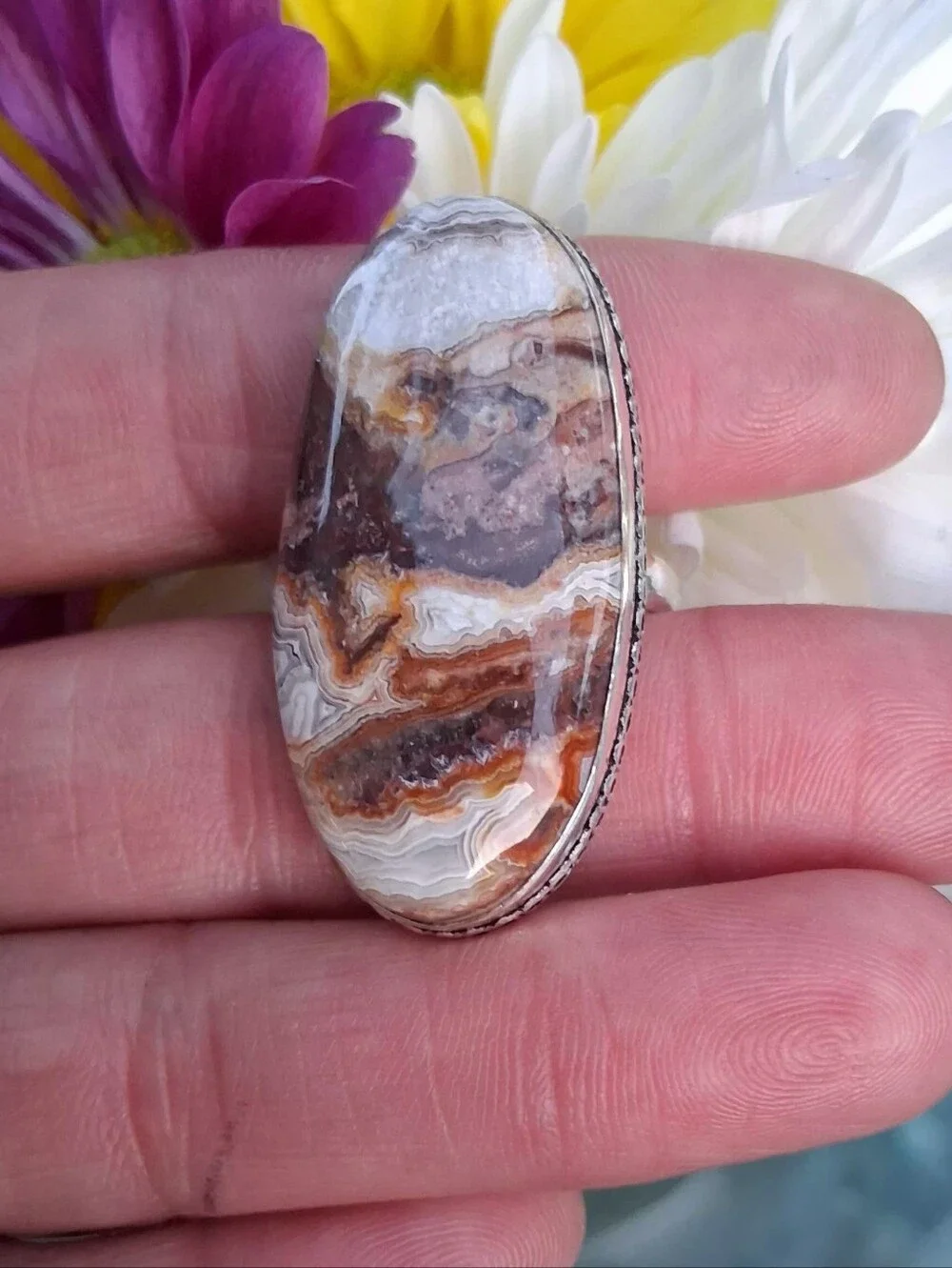 🤎 Laguna Agate Sterling Silver Ring